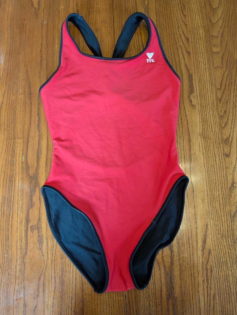 TYR Reversible One Piece Swimsuit - Black & Red - Racerback